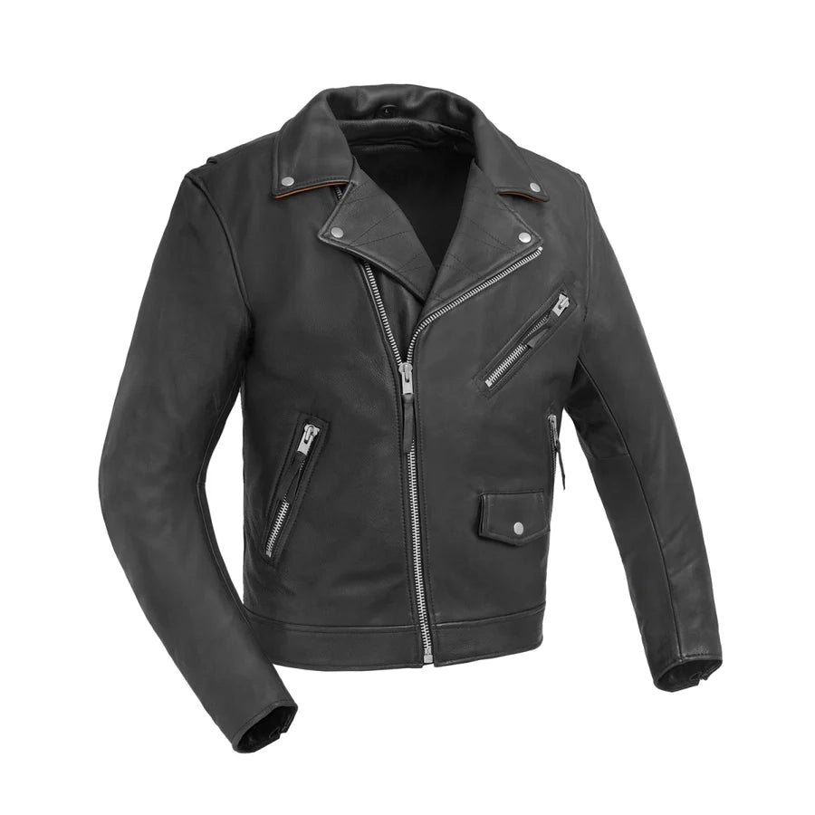 Men's Motorcycle Leather Biker Jacket