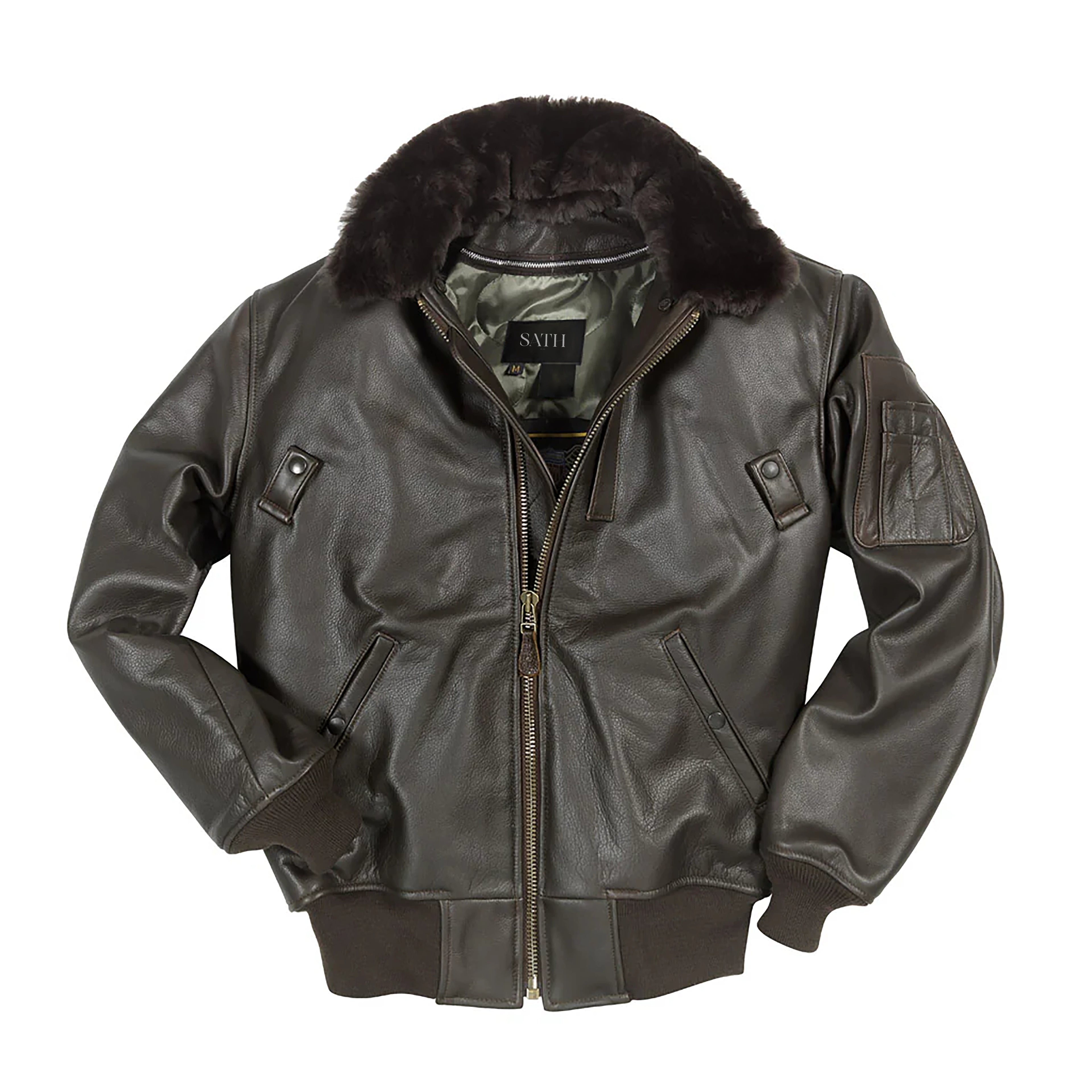 B-15 Leather Flight Bomber Jacket