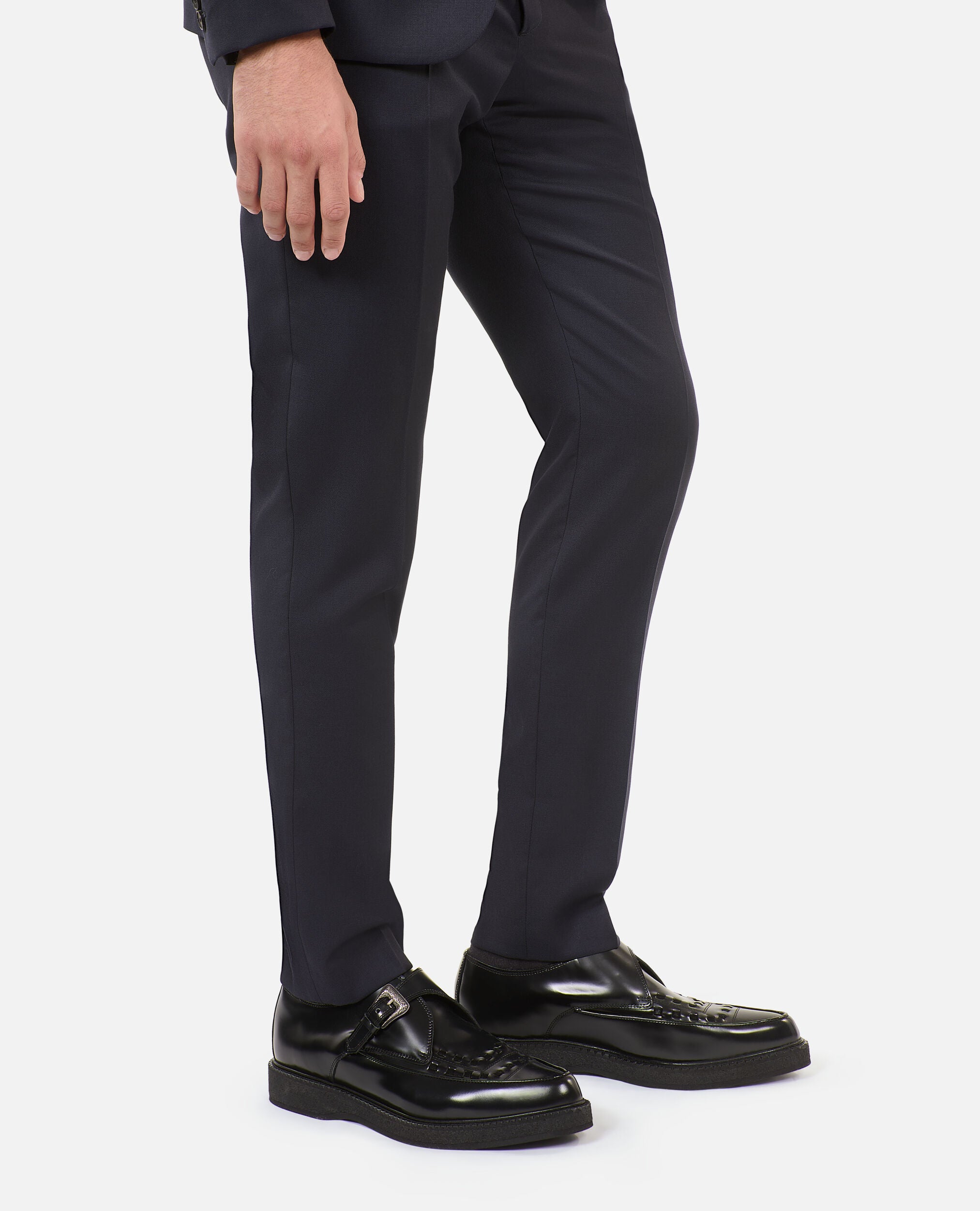 Black Leather Shoes with Buckle