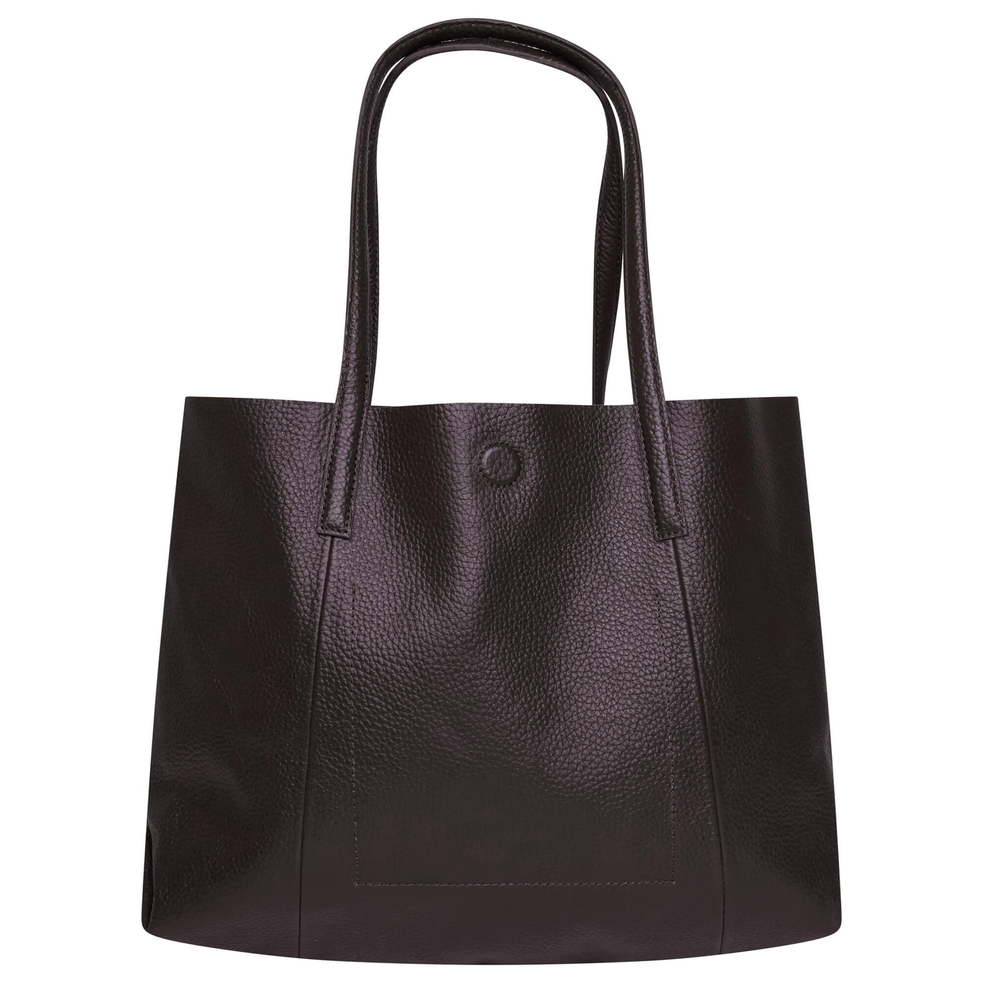 Brown Real Cow Leather Tote Bag