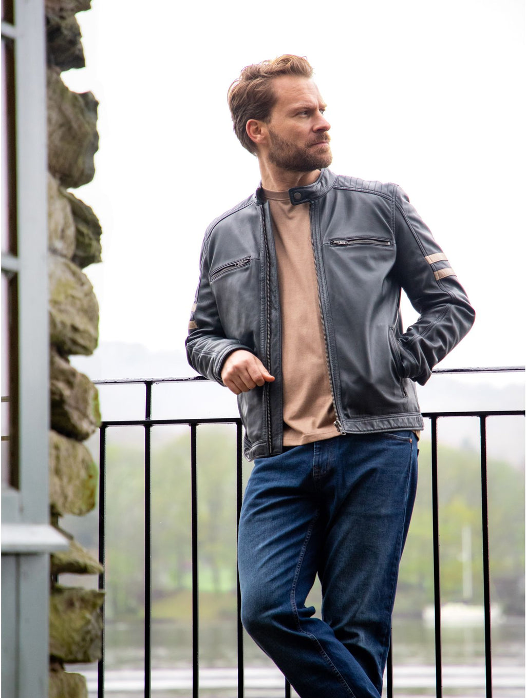 Chaqueta de cuero Charlie II Racer 