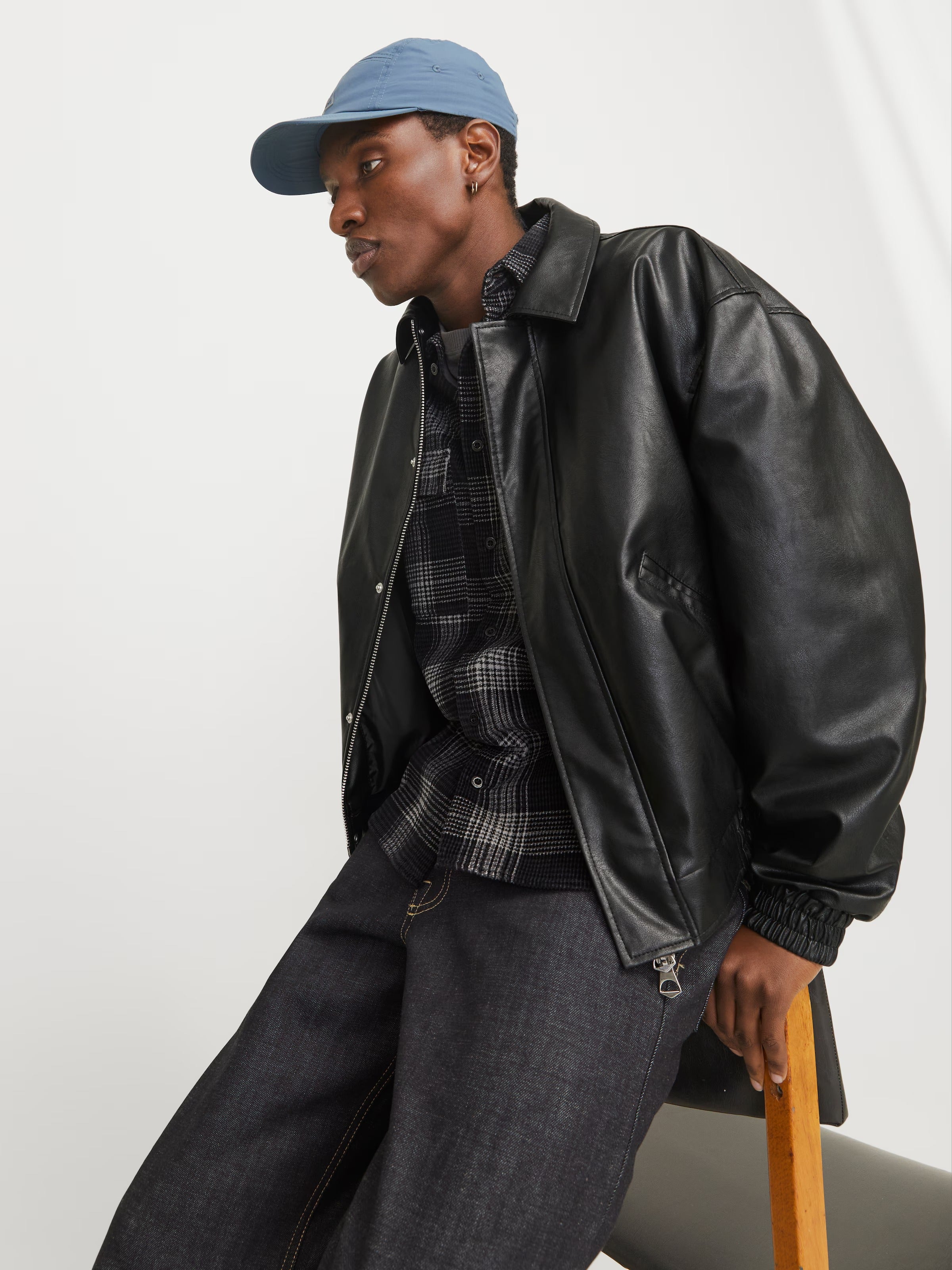 JCOChrome Men's Leather Jacket