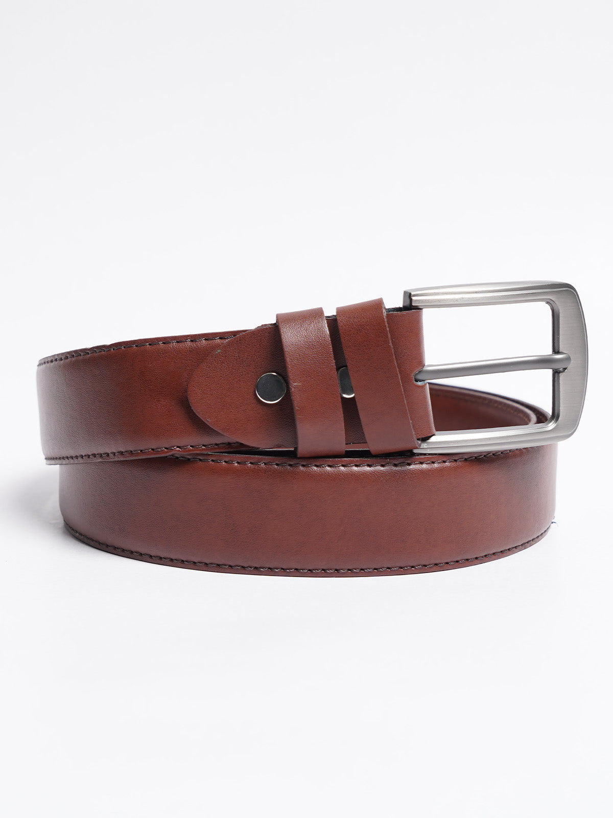 Light Brown Plain Leather Belt