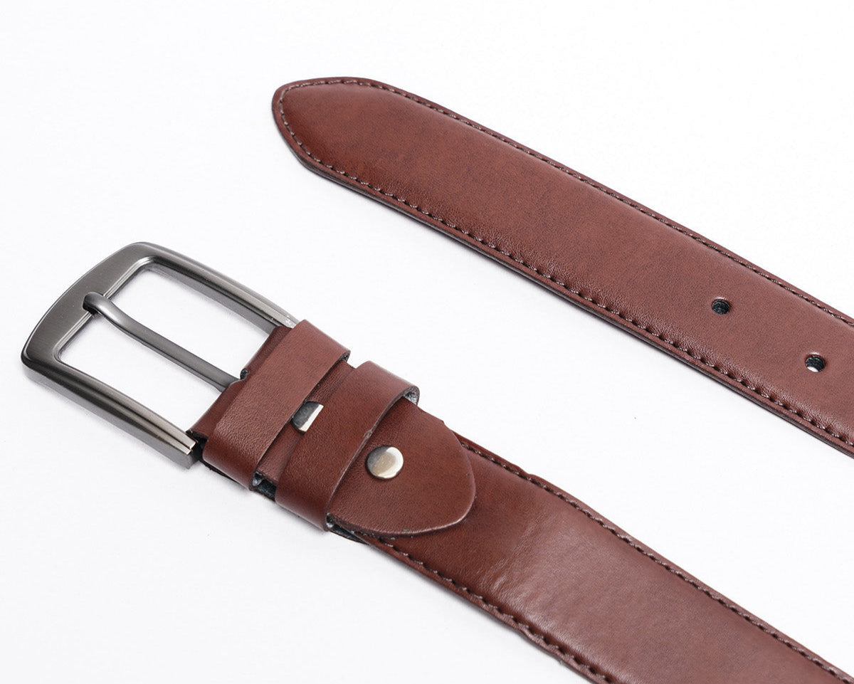 Light Brown Plain Leather Belt