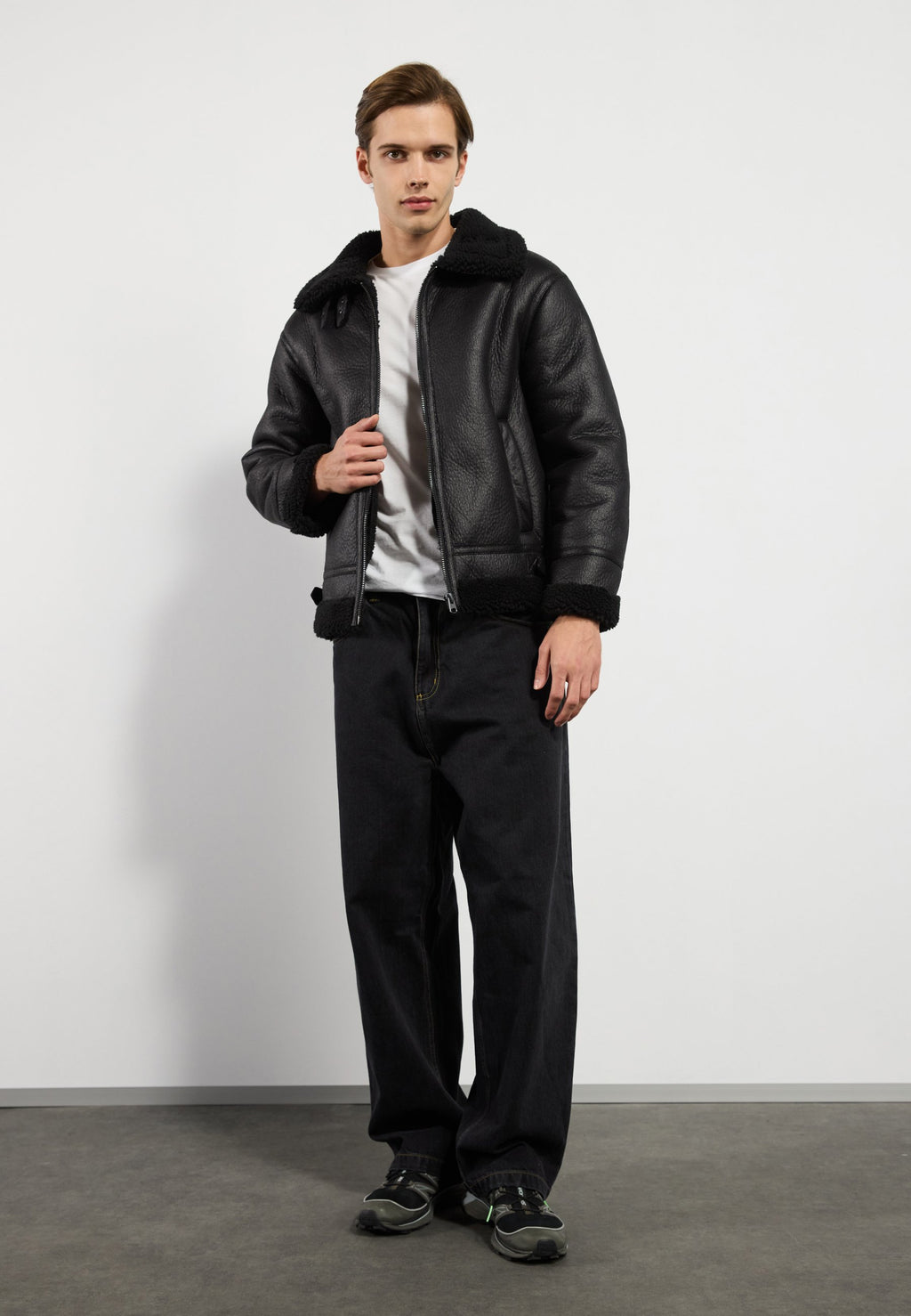 Lined Collar Bomber Jacket Sath Design