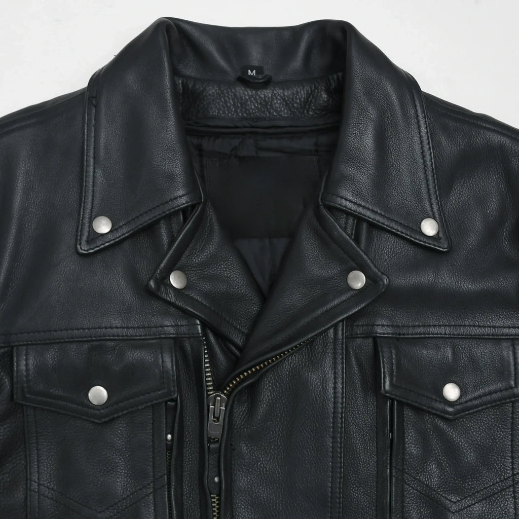 Mastermind Men's Motorcycle Leather Jacket