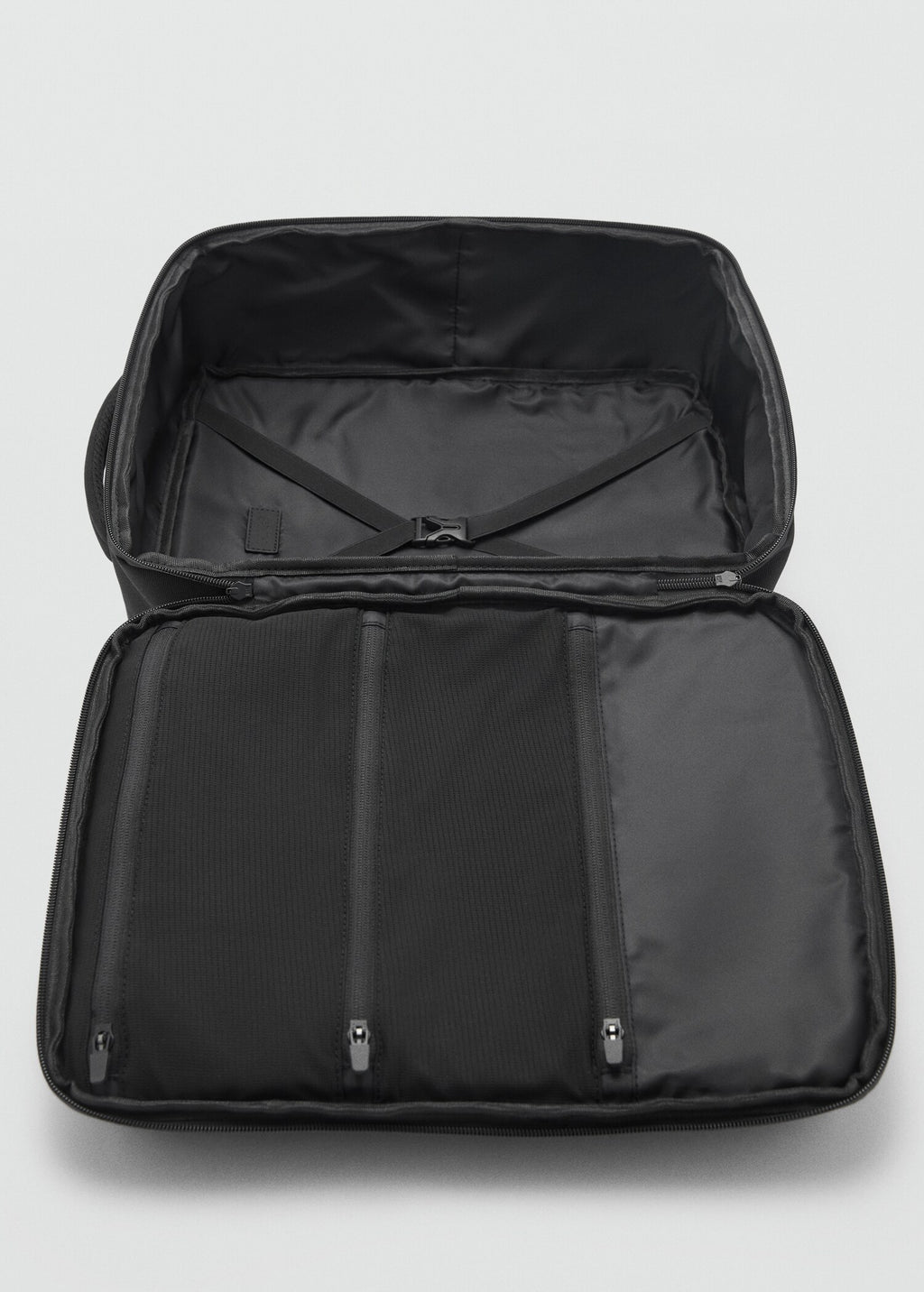 Men Adjustable Multi Features Leather Backpack