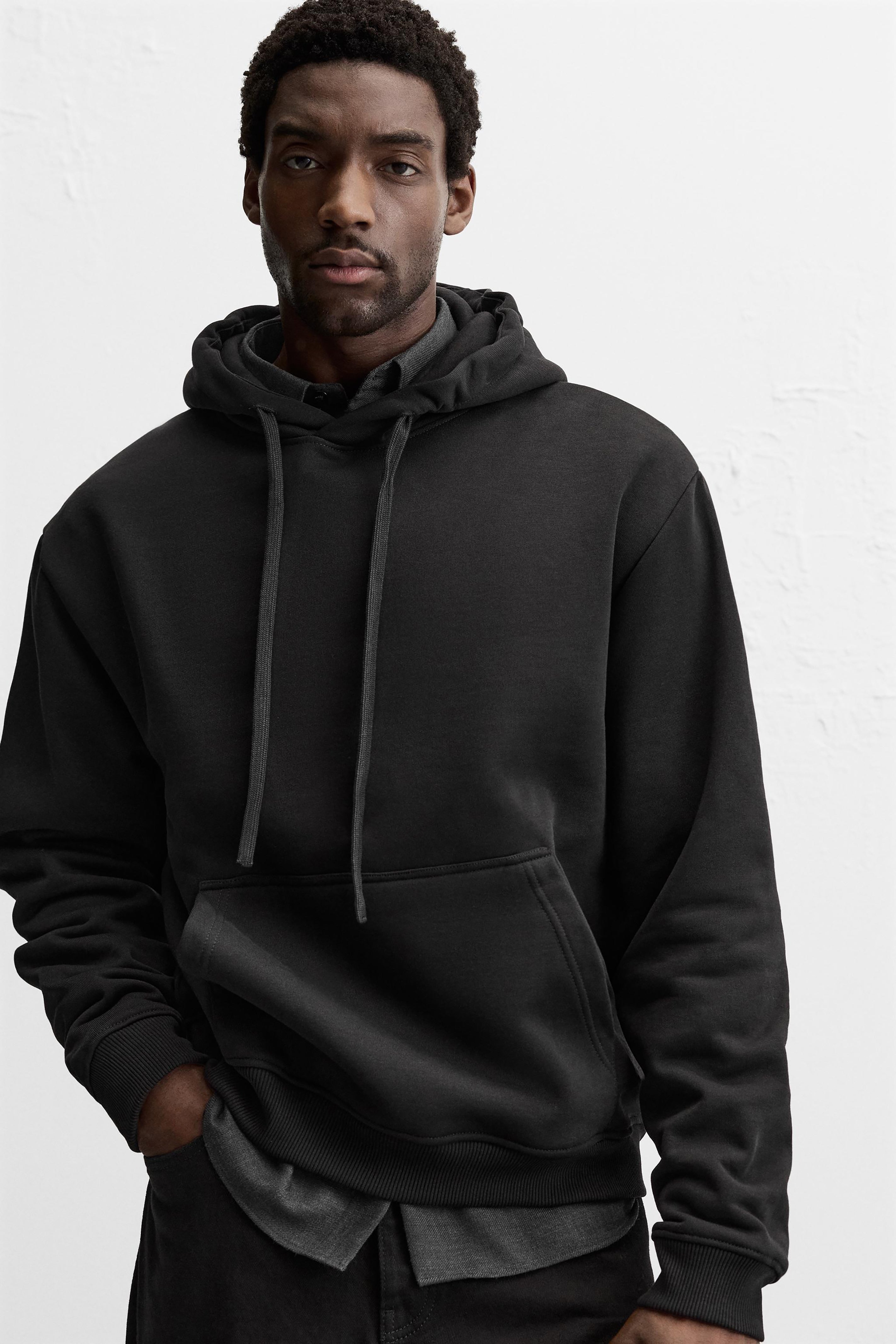 Men Basic Hoodie Black