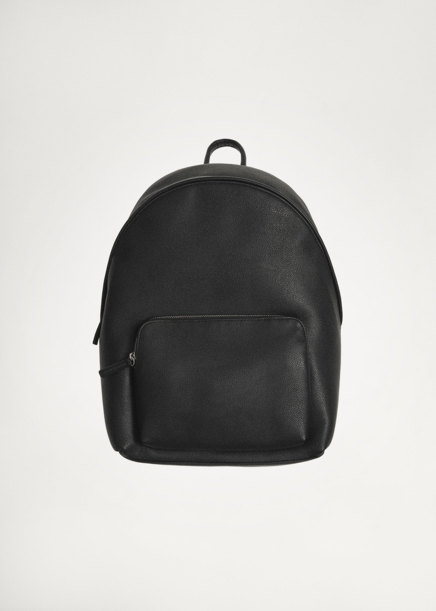 Men Black Leather Backpack