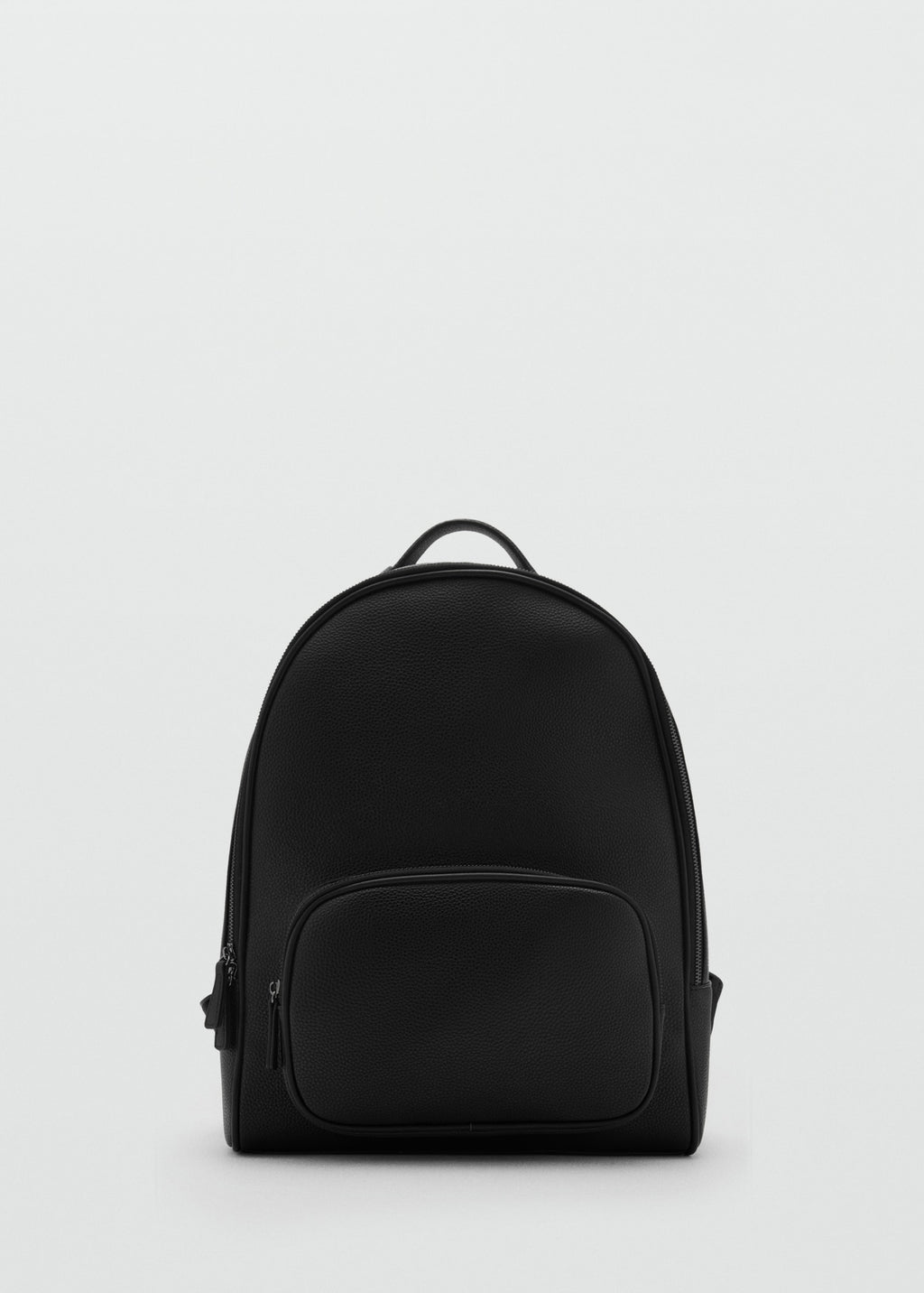 Men Black Leather Backpack