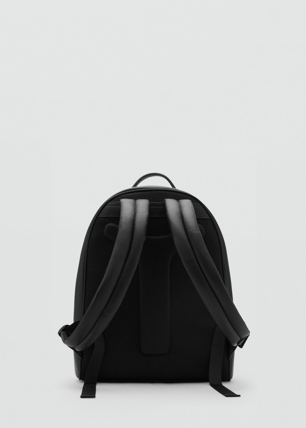 Men Black Leather Backpack