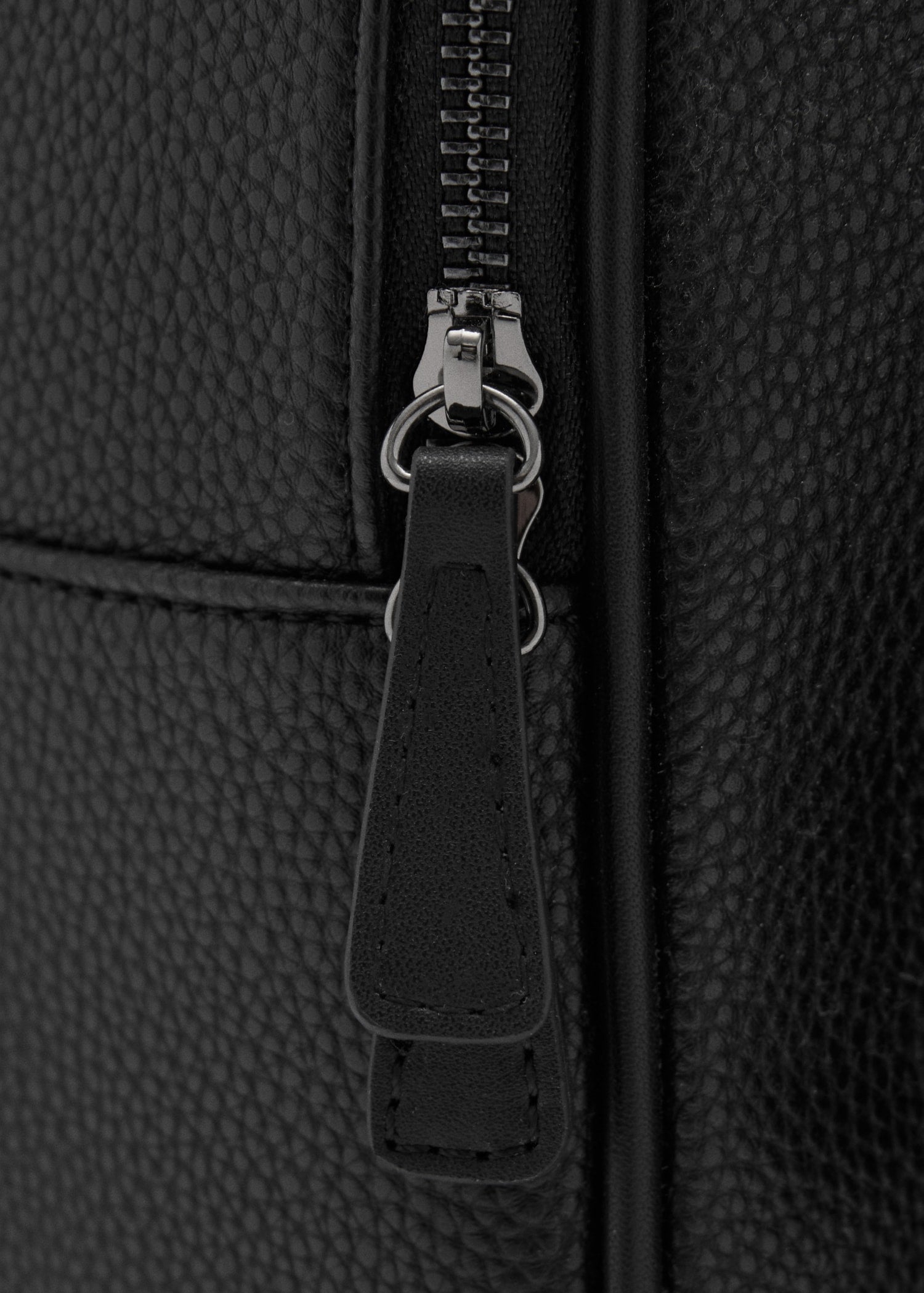 Men Black Leather Backpack