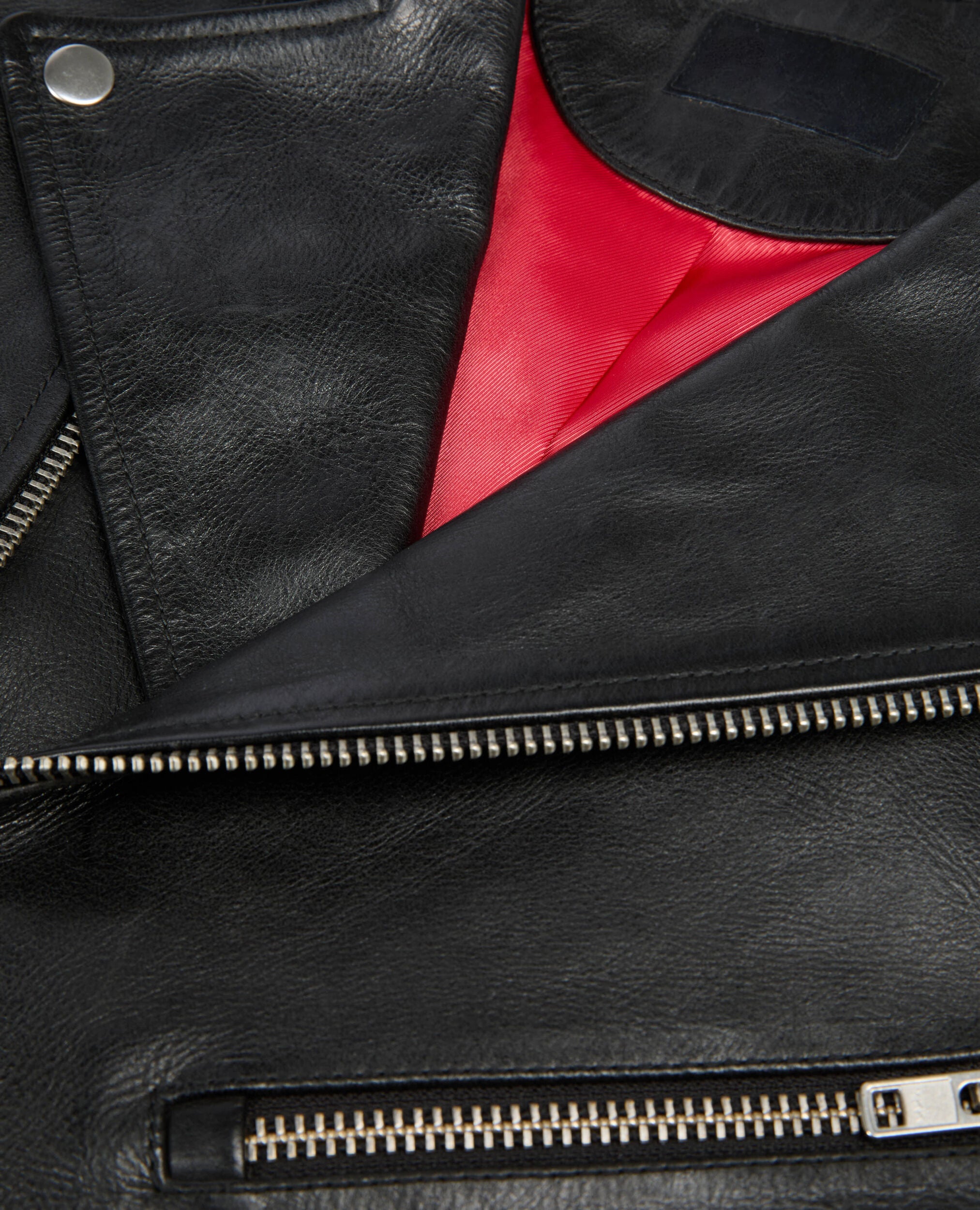 Men Black Leather Biker Jacket