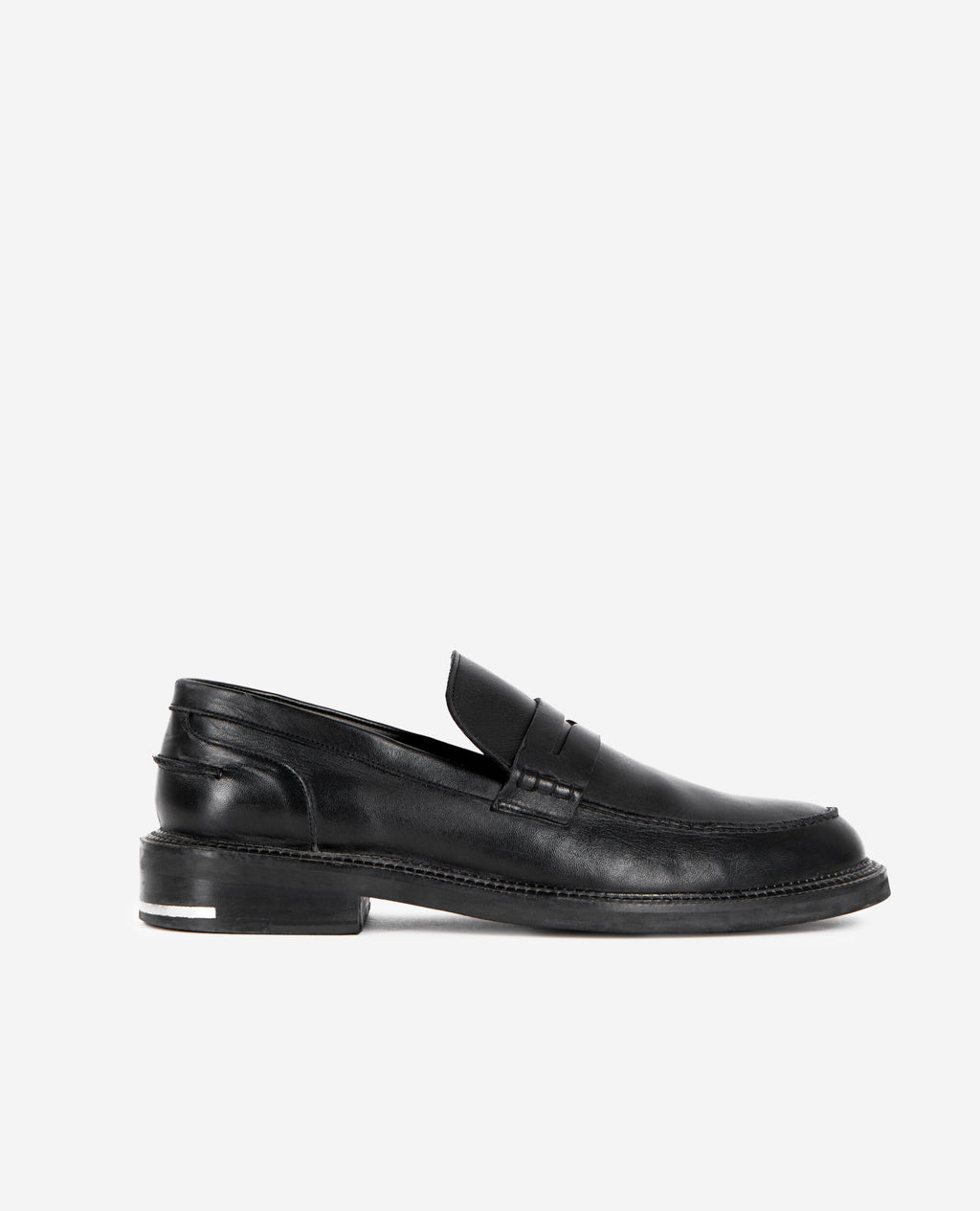 Men Loafers in Black Leather