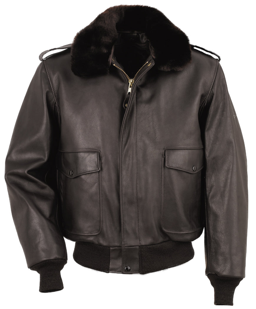 Men's A-2 Naked Cowhide Bomber Leather Flight Jacket
