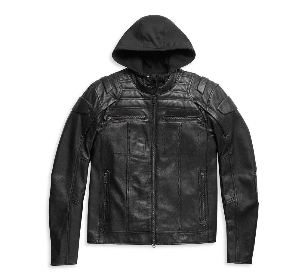 Chaqueta de moto de cuero Auroral II para hombre