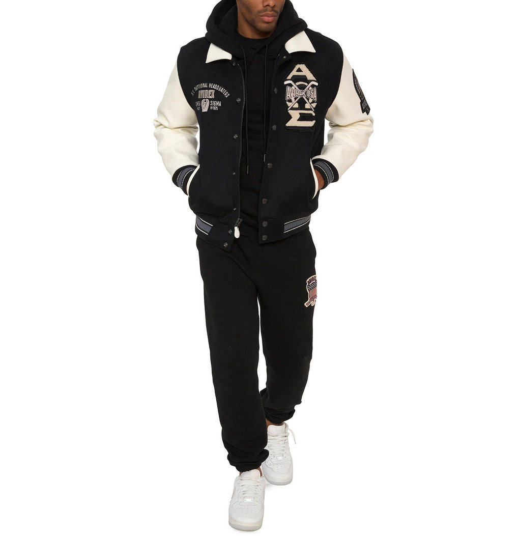 Men's Avirex OMEGA Wool Leather Varsity Jacket