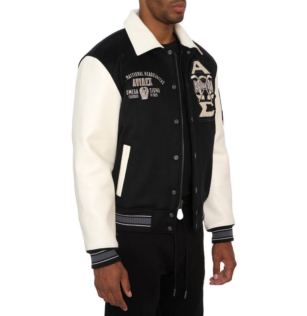 Men's Avirex OMEGA Wool Leather Varsity Jacket