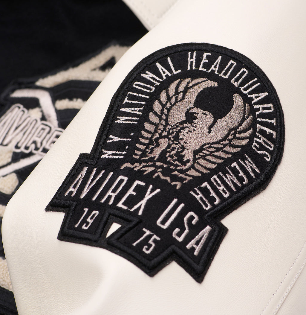 Men's Avirex OMEGA Wool Leather Varsity Jacket