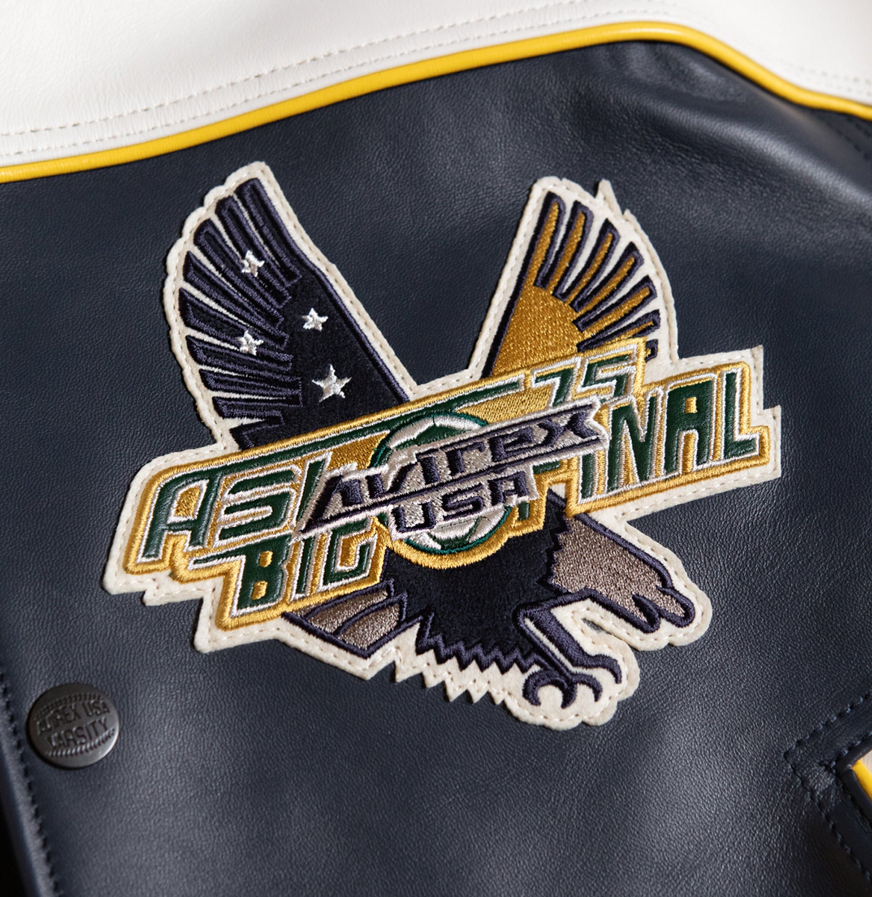 Men's Avirex Soccer Leather Varsity Jacket