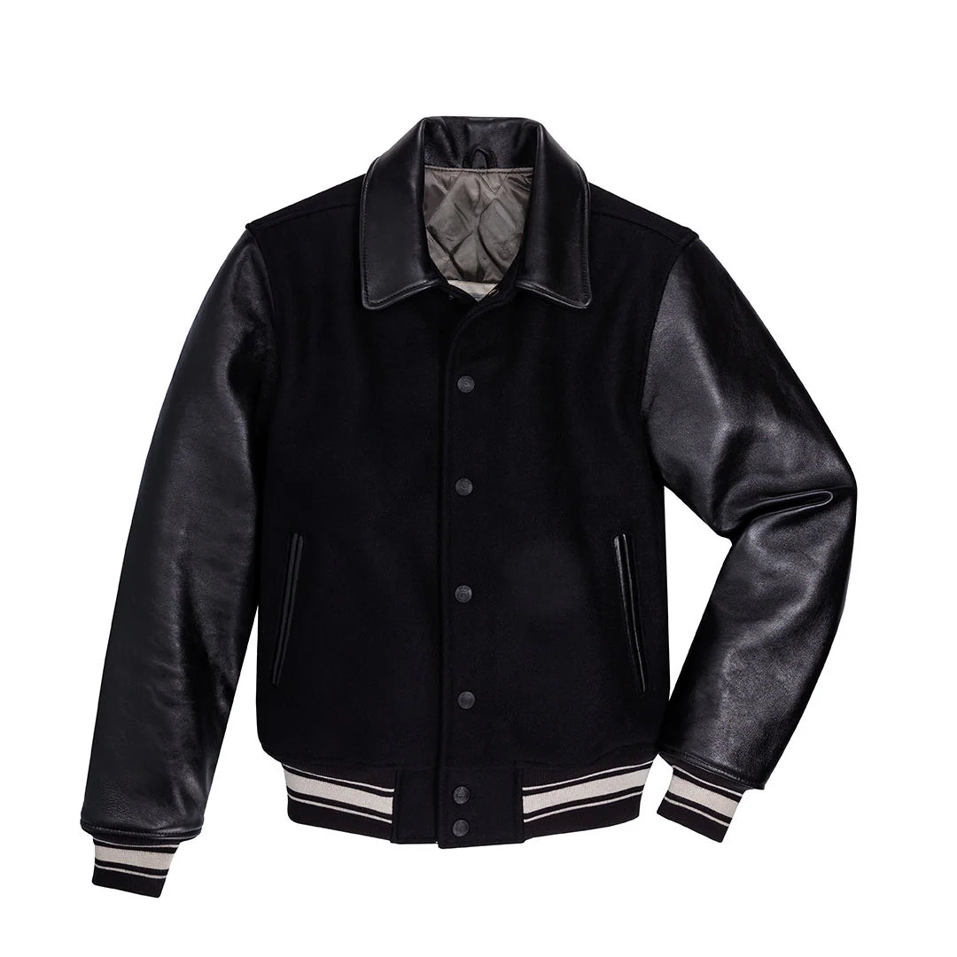 Men's Award Black Varsity Jacket