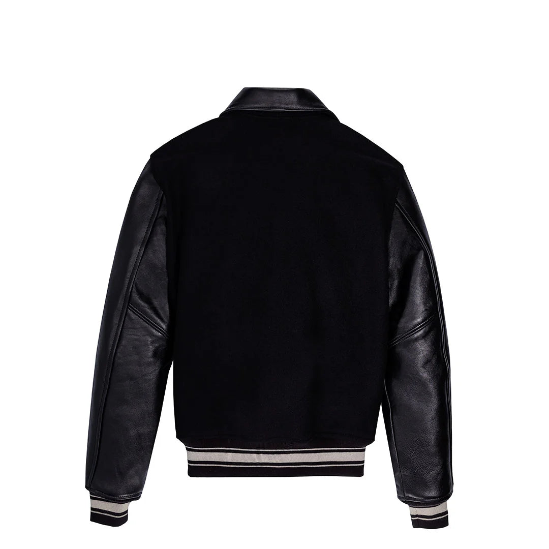Men's Award Black Varsity Jacket