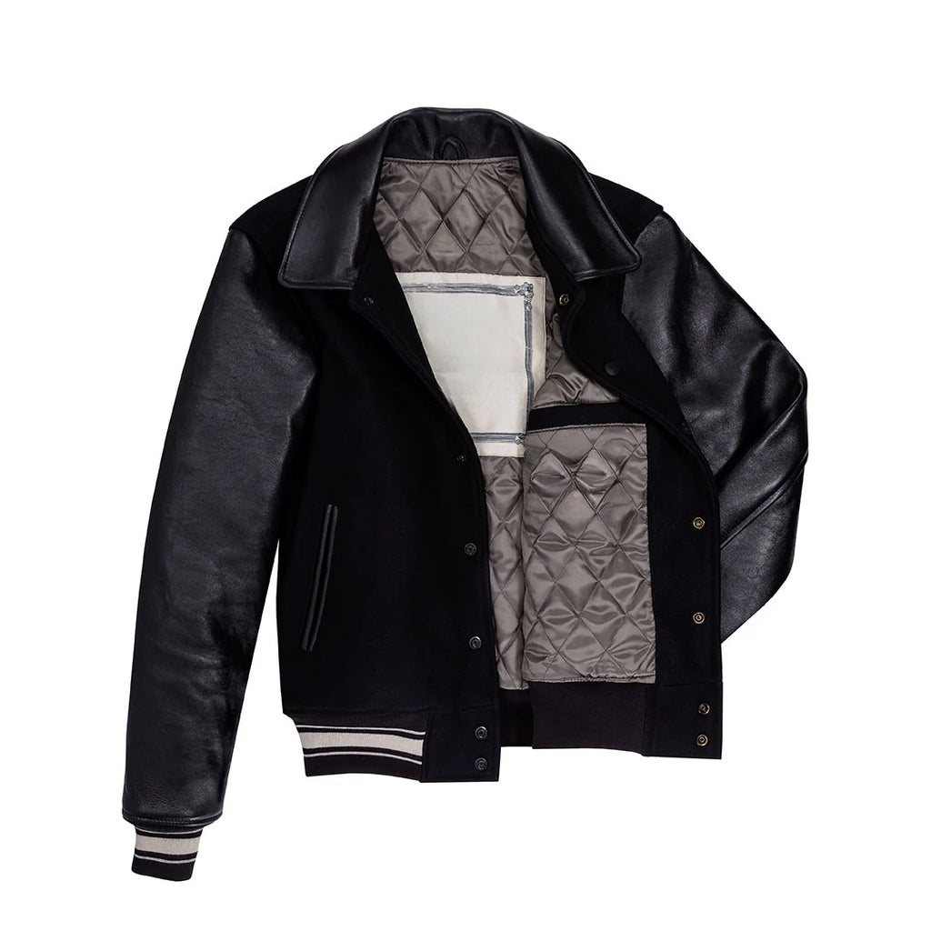Men's Award Black Varsity Jacket