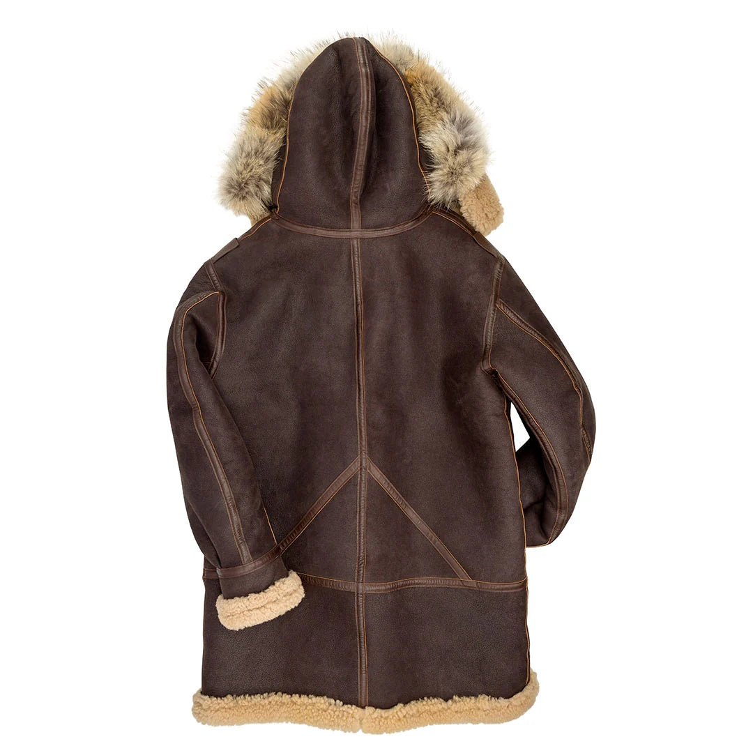 Men's B-7 Aleutian WWII Sheepskin Fur Coat