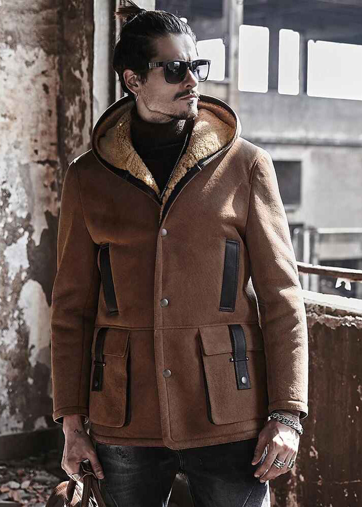 Men's B3 New Winter Long Fur & Shearling Coat