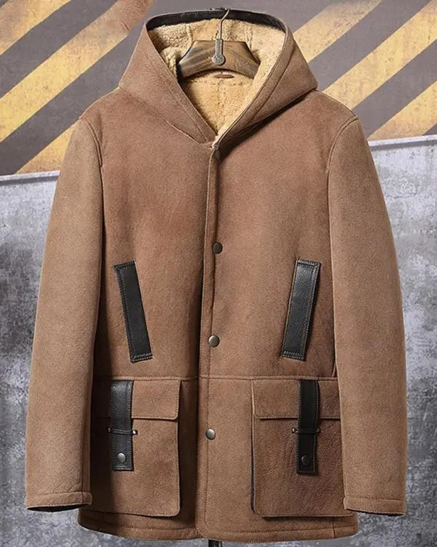 Men's B3 New Winter Long Fur & Shearling Coat