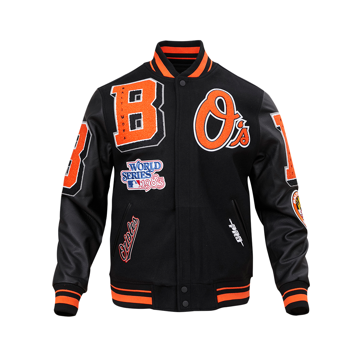 Men's BALTIMORE ORIOLES Rib Wool Varsity Jacket
