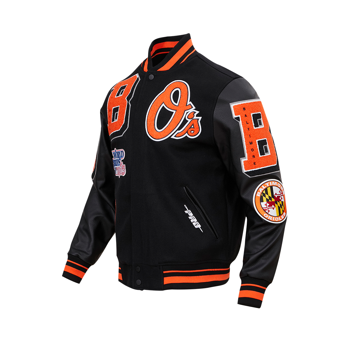 Men's BALTIMORE ORIOLES Rib Wool Varsity Jacket