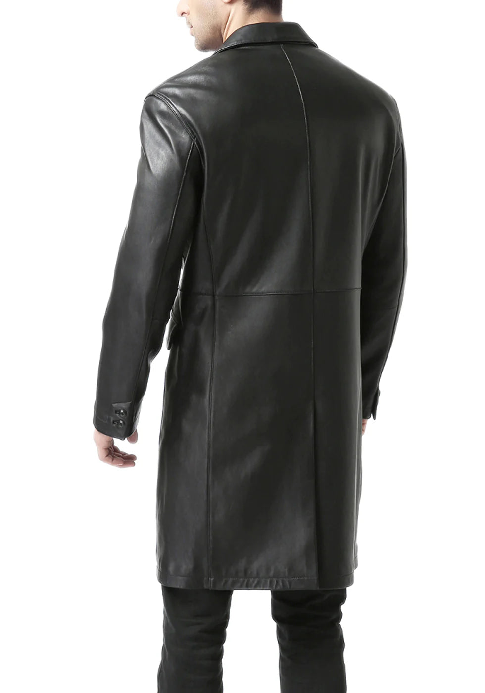 Men’s BGSD New Zealand Lambskin Leather Long Coat