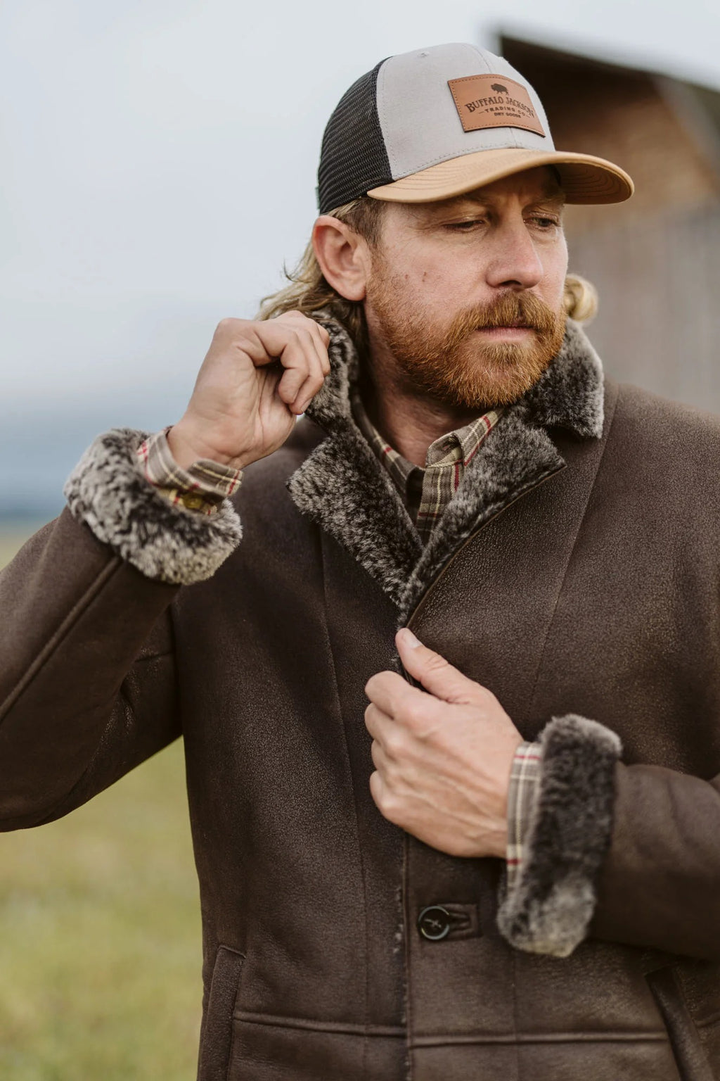 Herren-Blazer „Big Sky“ aus Pelz und Lammfell