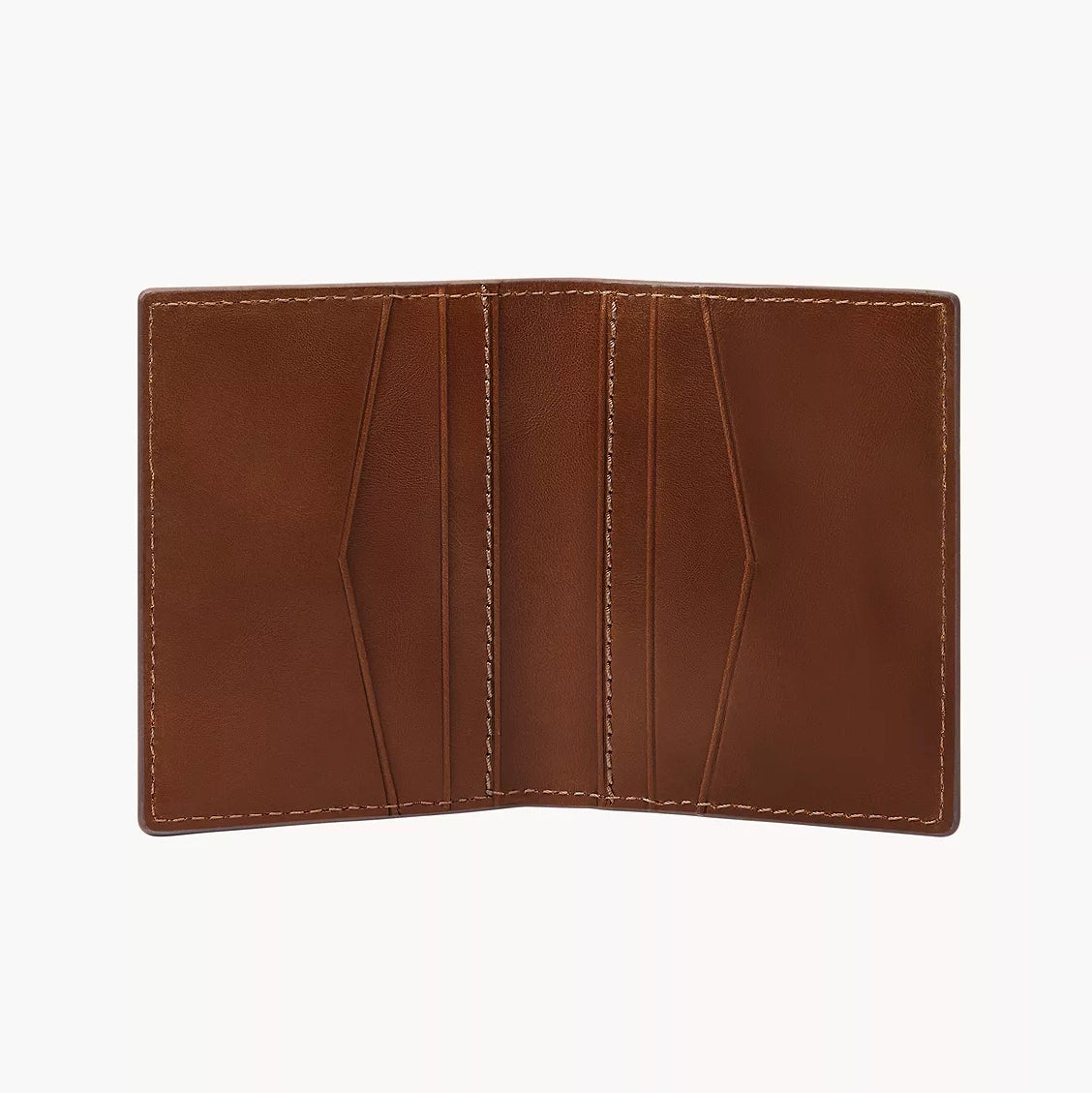 Men's Black & Brown Bifold Leather Card Case