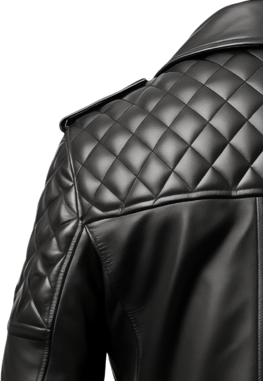 Men's Black Belted Slim Fit Real Lambskin Leather Biker Jacket