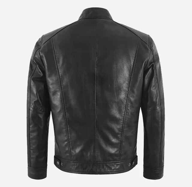 Men's Black Blouse Leather Jacket
