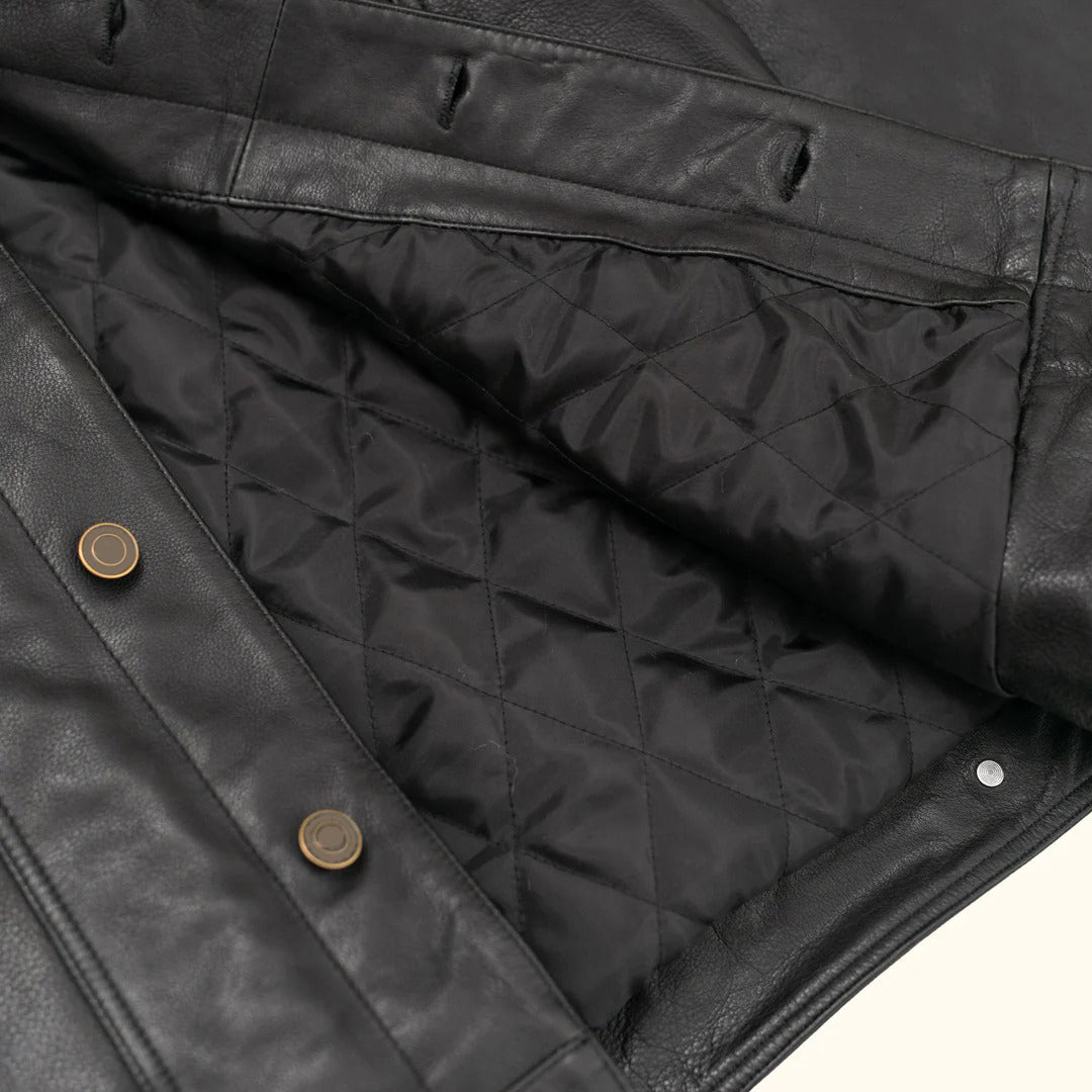 Men's Black Driggs Leather Jacket