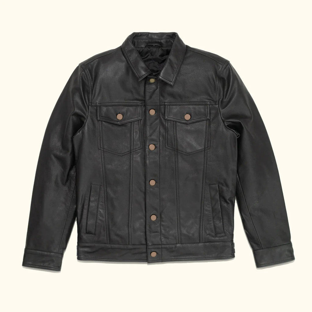 Men's Black Driggs Leather Jacket