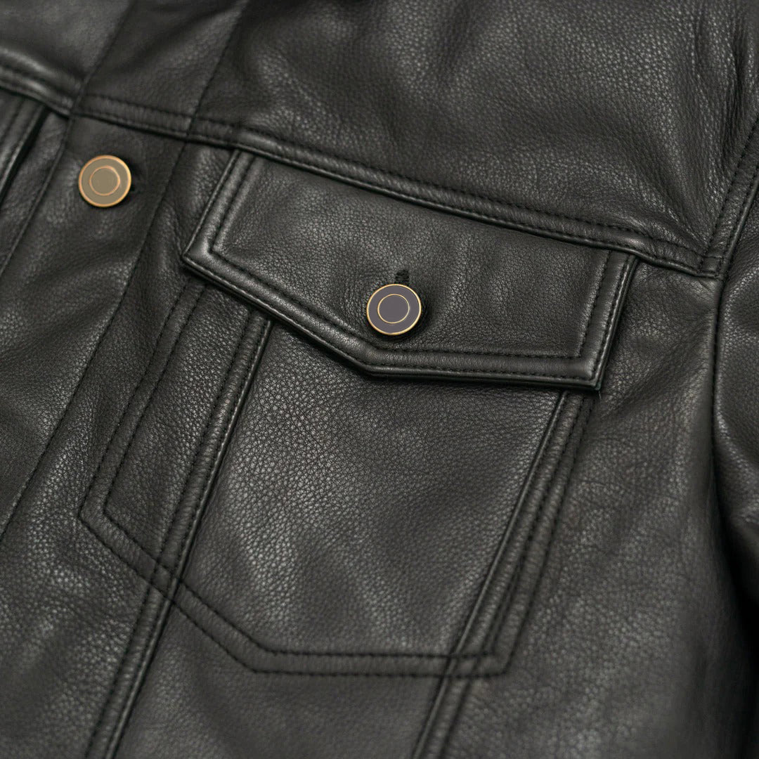 Men's Black Driggs Leather Jacket