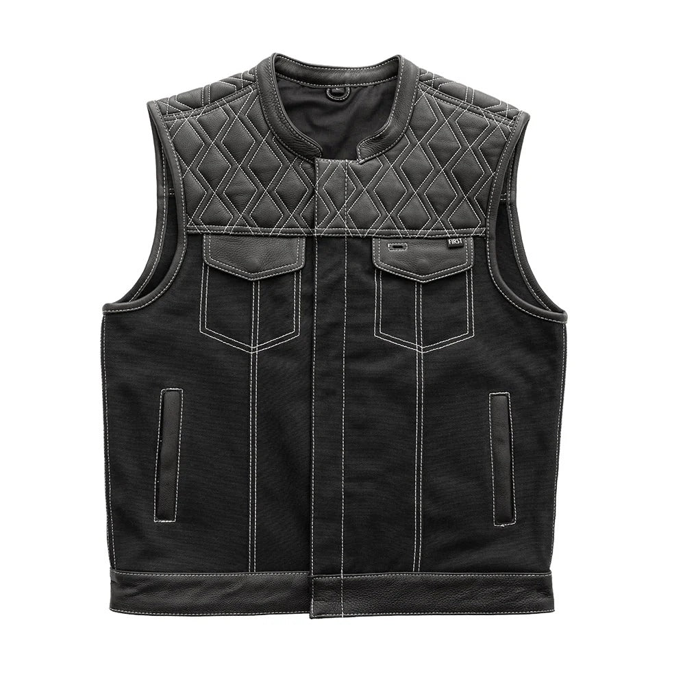 Men's Black Hunt Club Leather Vest