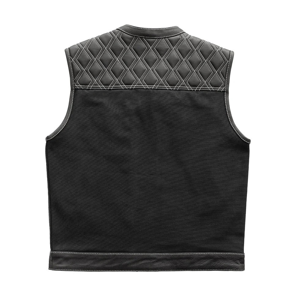 Men's Black Hunt Club Leather Vest