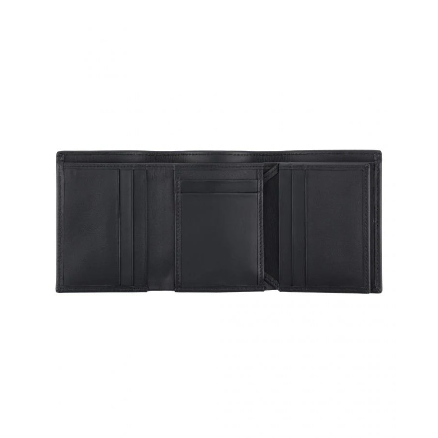 Men's Black Leather Wallet With 12 Card Slots