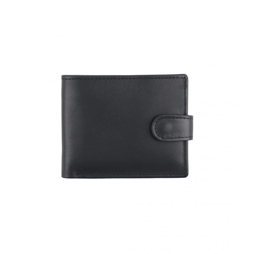 Men's Black Leather Wallet With 8 Card Slots