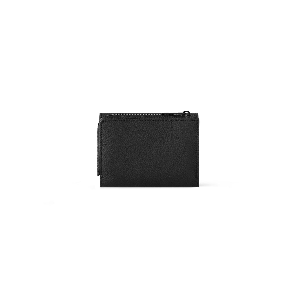 Men's Black Leather Wallet With Bill Compartment