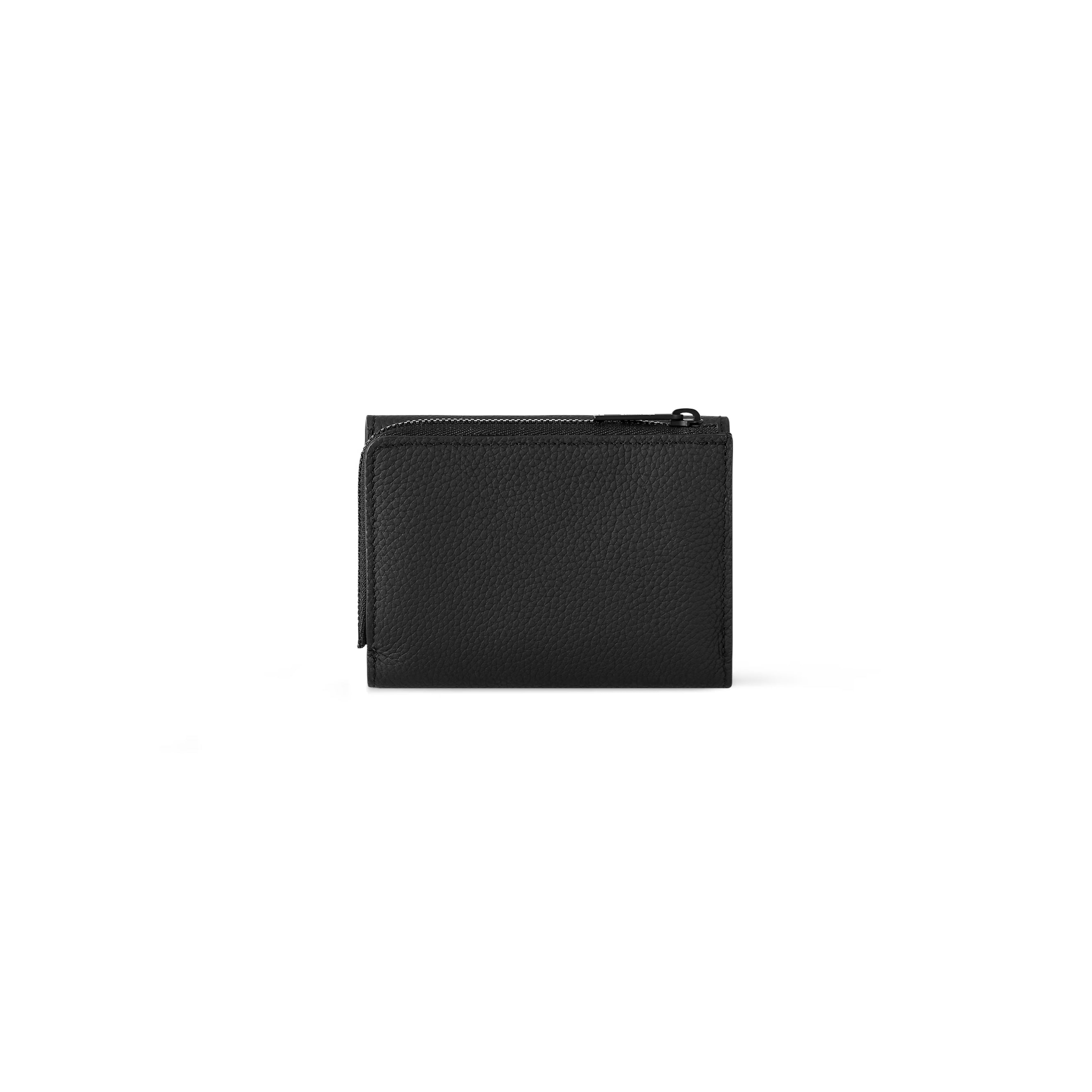 Men's Black Leather Wallet With Bill Compartment