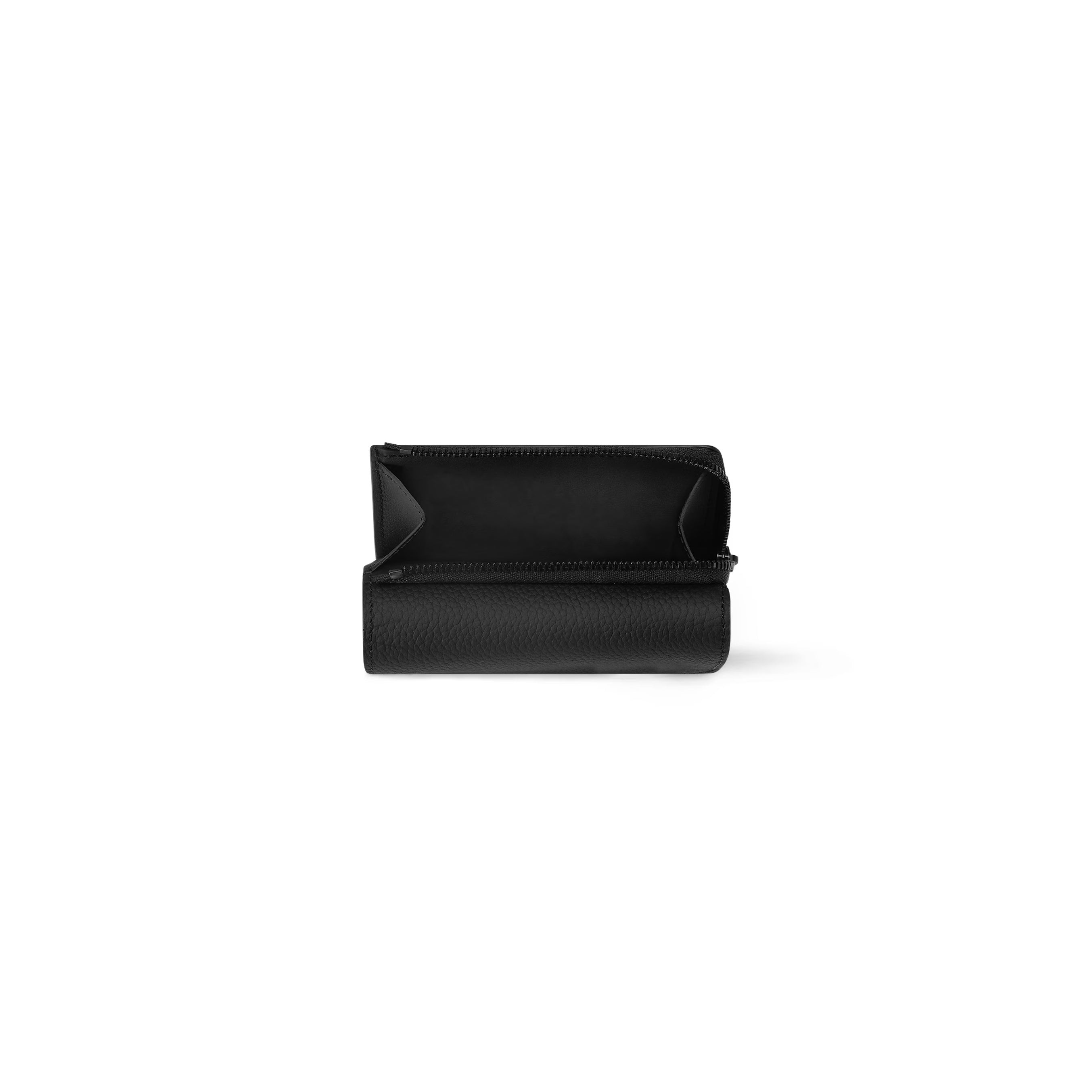 Men's Black Leather Wallet With Bill Compartment