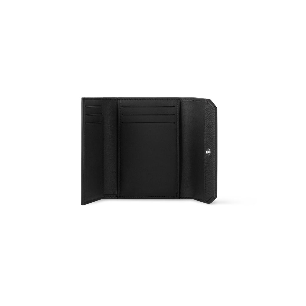 Men's Black Leather Wallet With L-Zip Opening