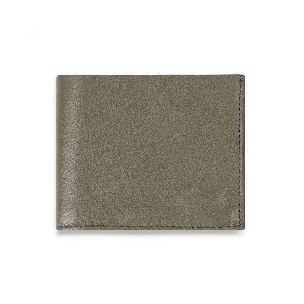 Men's Black and Gray Leather Wallet With ID Window