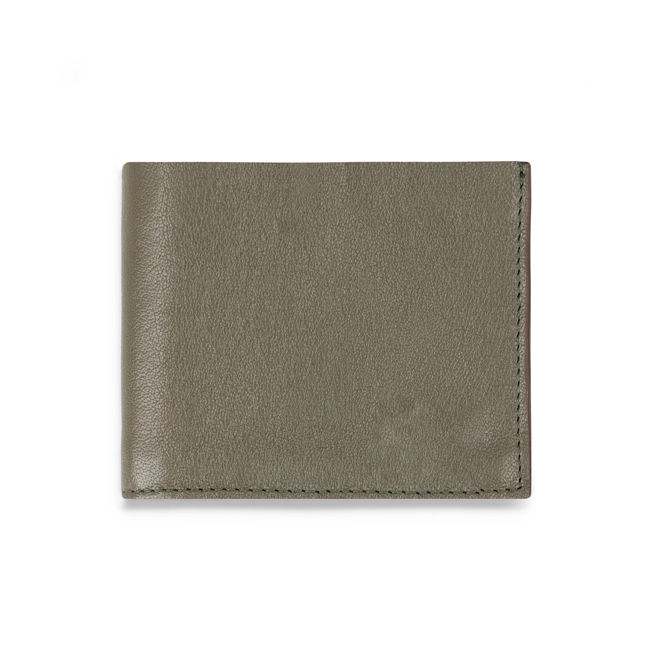 Men's Black and Gray Leather Wallet With ID Window